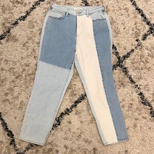 PacSun Two-Tone Straight Leg Mom Jeans